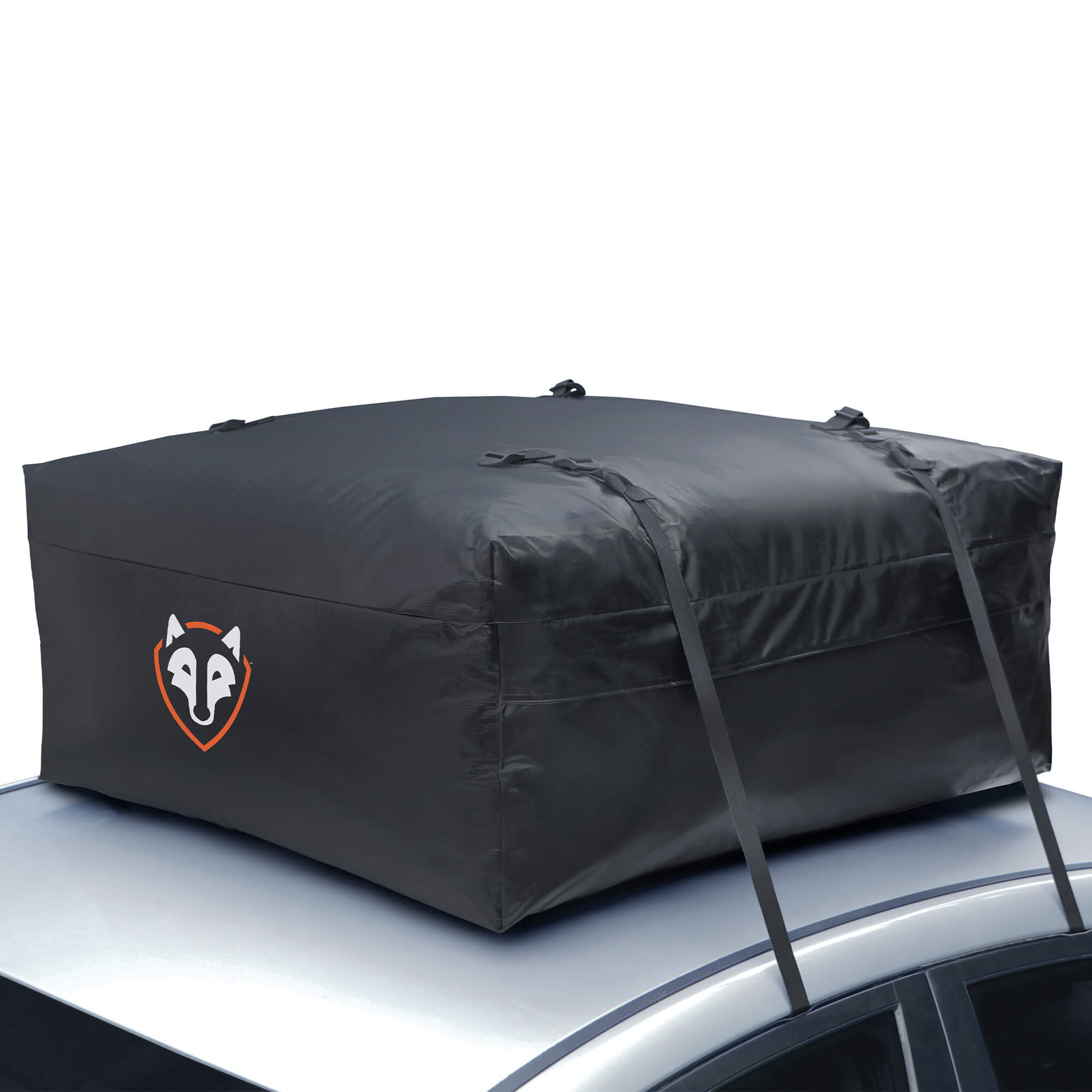 Ace Car Top Carrier, Black, Side Angle