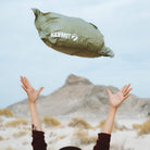 Drift Camp Pillow, Green Regular, Lifestyle Throwing the Pillow