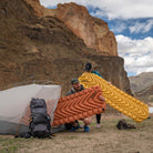 Insulated Static V Lite Eco, Brown and Gold, Lifestyle Camping Tent