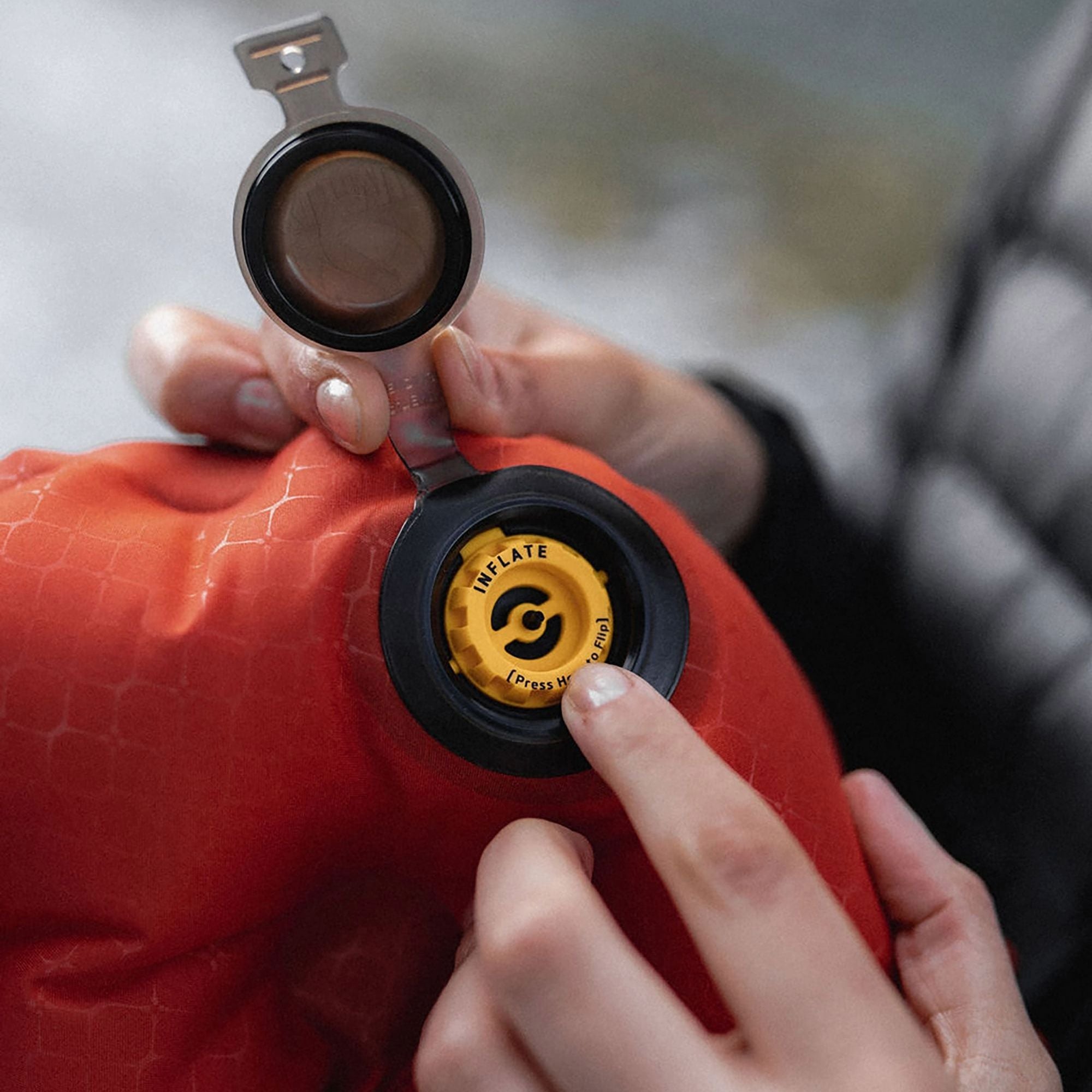 Insulated Static V Sleeping Pad, Orange, Lifestyle Inflation Valve