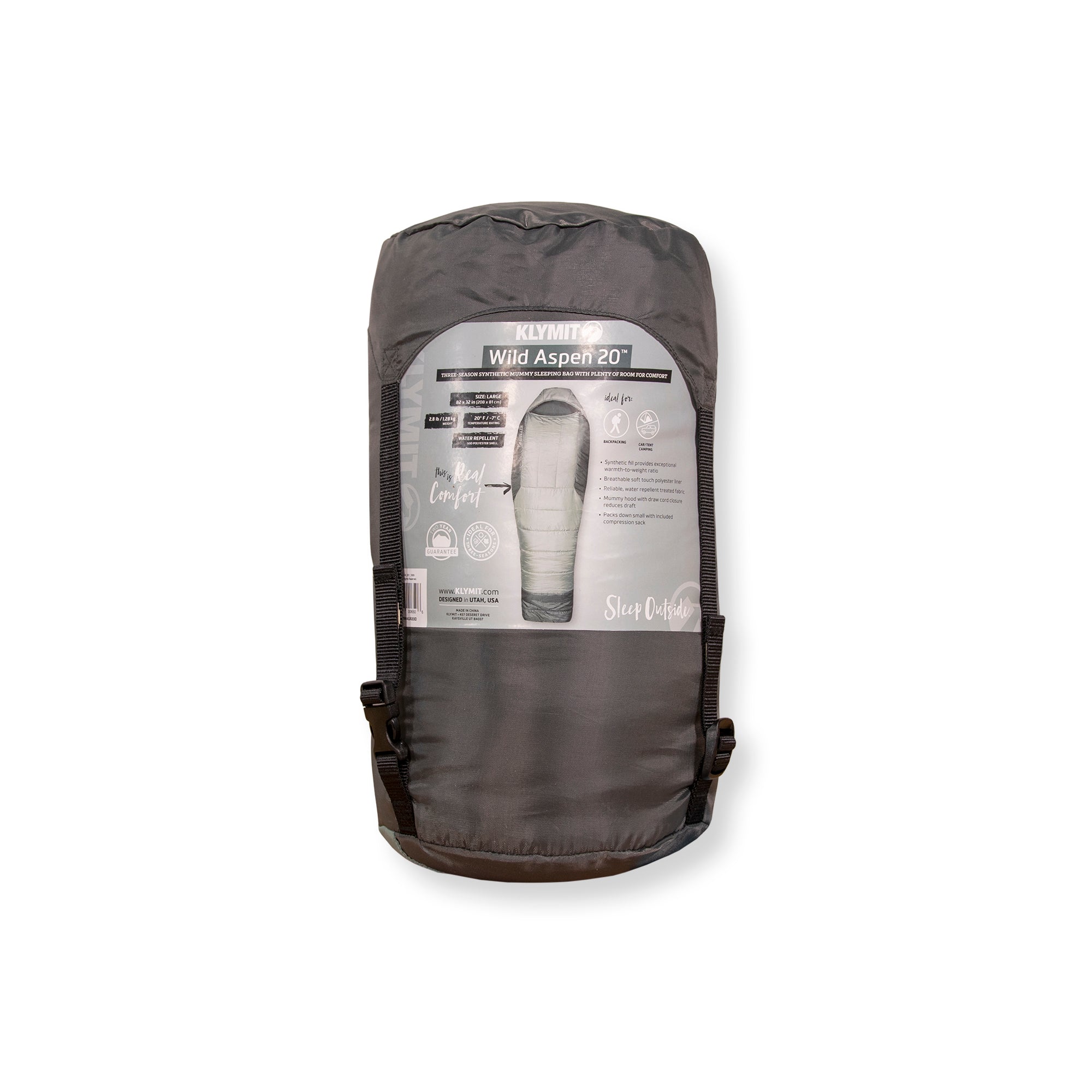 Wild Aspen 20 Sleeping Bag, Large, Stuff Sack