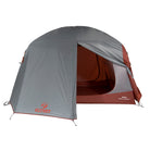 Cross Canyon Tent, 4 Person Orange/Gray, Open Fly Door
