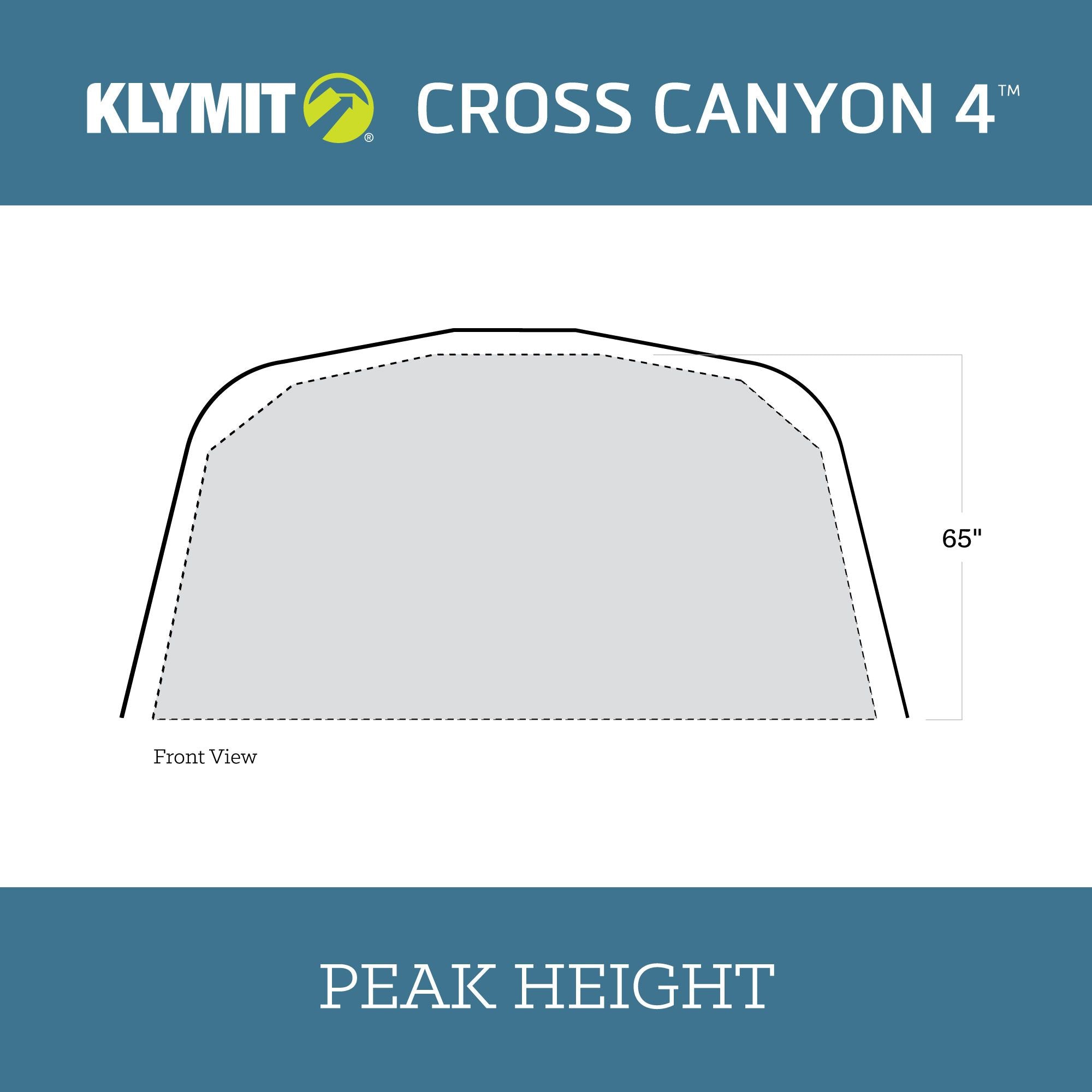 Cross Canyon Tent, 4 Person, Height Specs