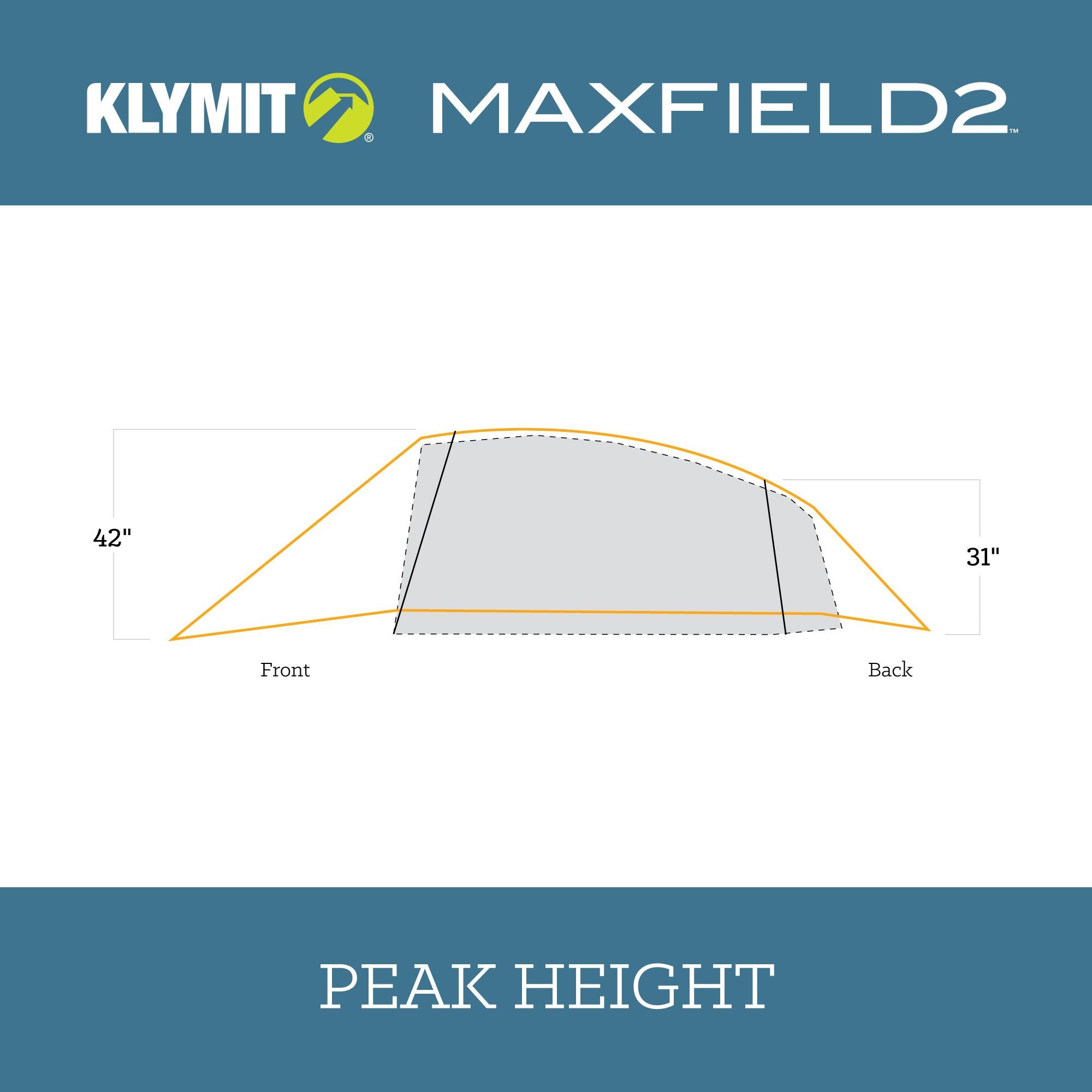 Maxfield Tent, 2 Person, Height Specs