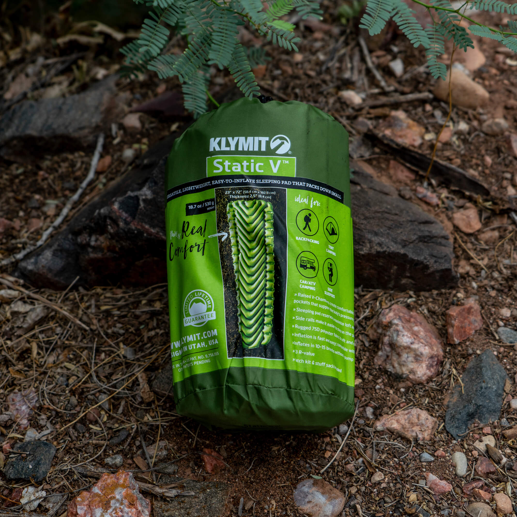 Static V Sleeping Pad, Green, Lifestyle Stuff Sack