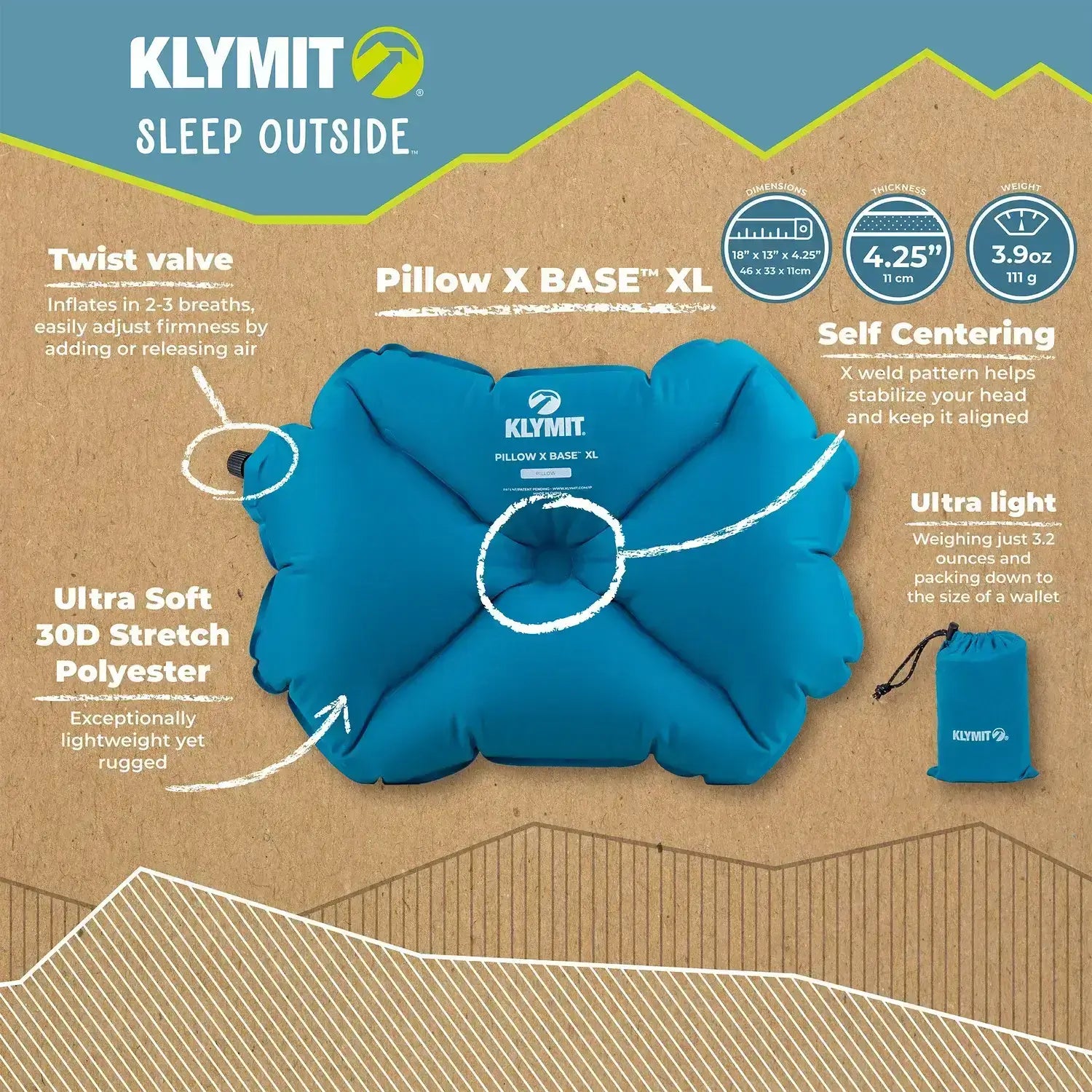 Pillow X Base XL, Product Infographic