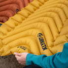 Static V Lite Eco Sleeping Pad, Gold, Lifestyle Up Close