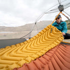 Static V Lite Eco Sleeping Pad, Gold, Lifestyle Pads Inside Tent