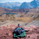 Static V Short Sleeping Bag, Green, Lying on the Pad