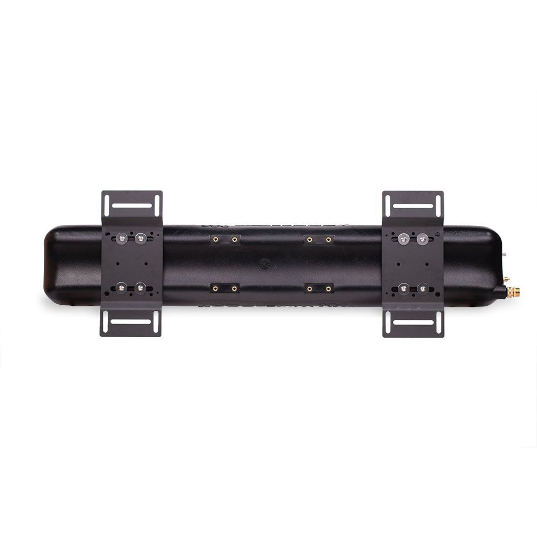 WaterPORT 8.0 Gallon Water Tank, Black, Back Angle With Bracket