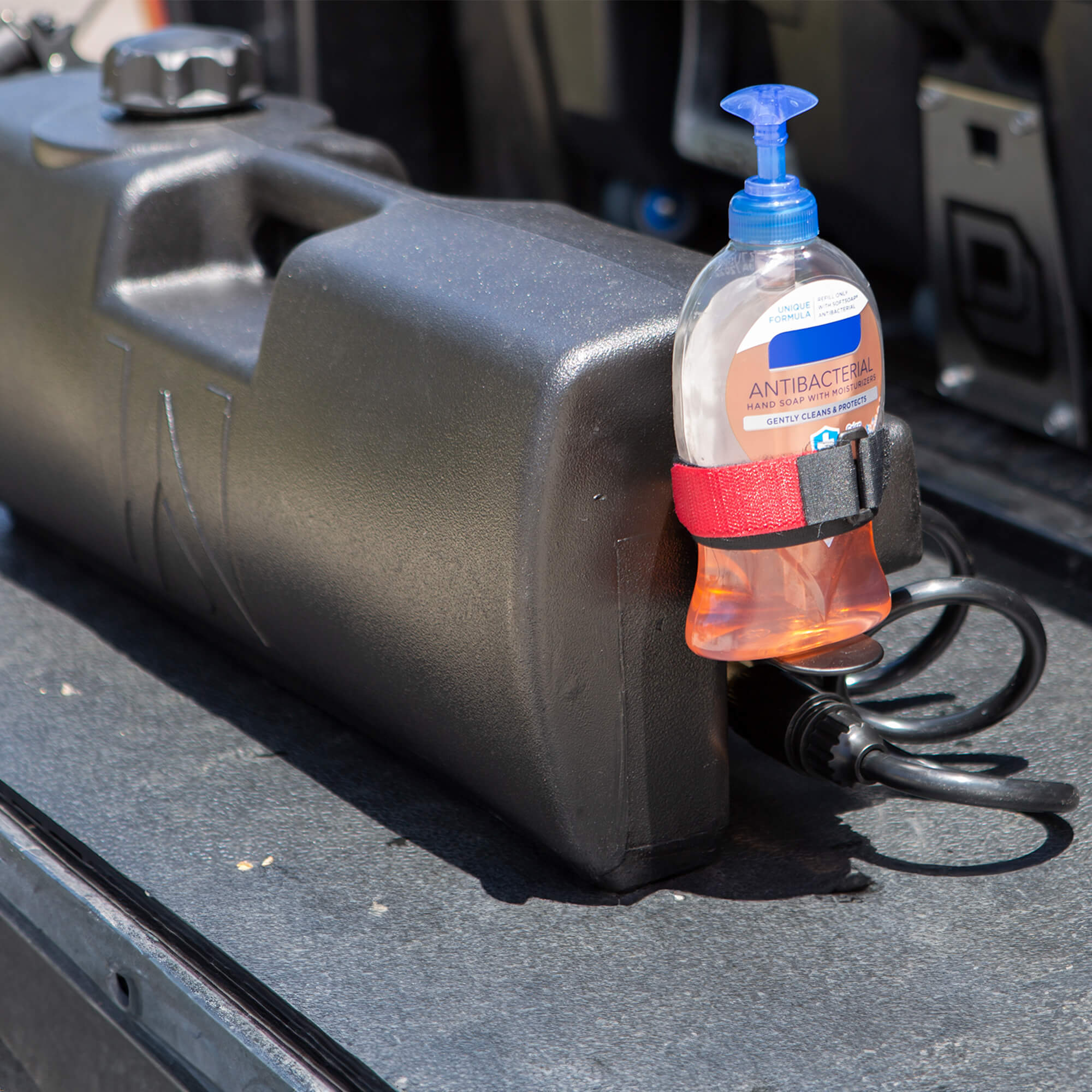 Soap Holder, Black, Lifestyle Up Close Attachment with Soap