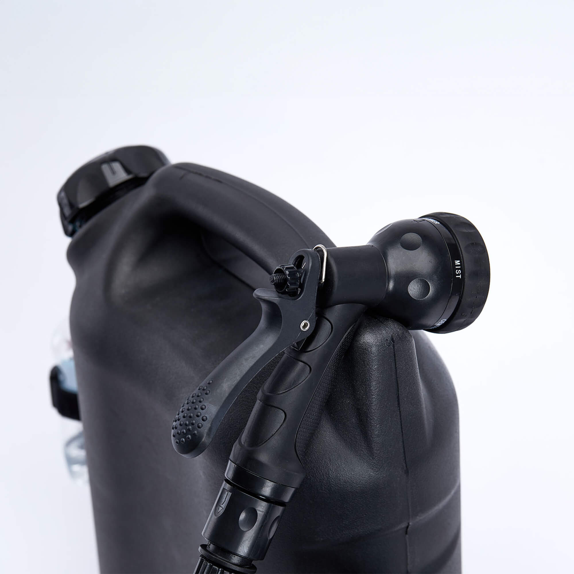 WaterPORT 2.0 Gallon Water Tank, Black, Hose Nozzle Holder