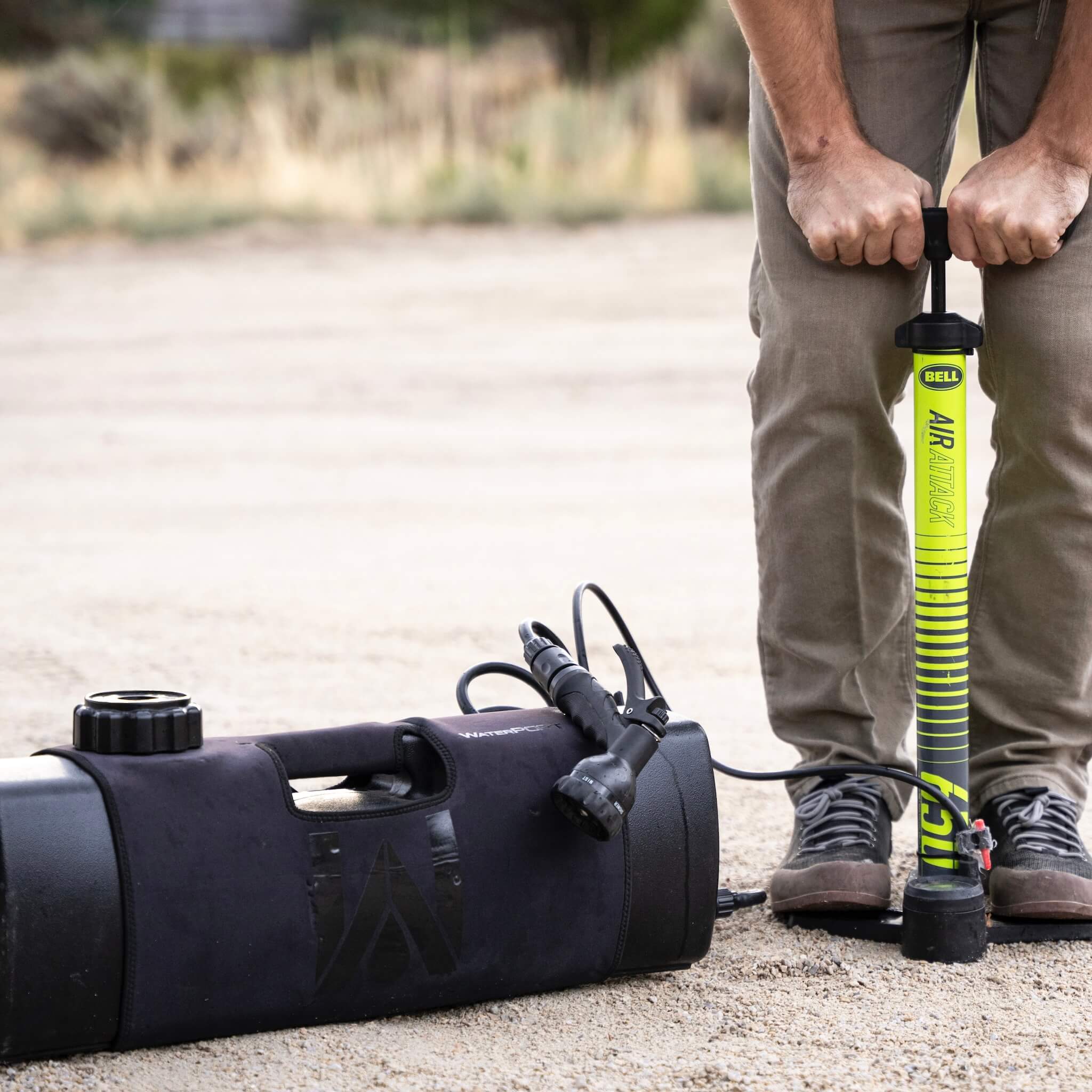 WaterPORT 4.0 Gallon Water Tank, Black, Lifestyle Pressurizing Water Tank with Pump