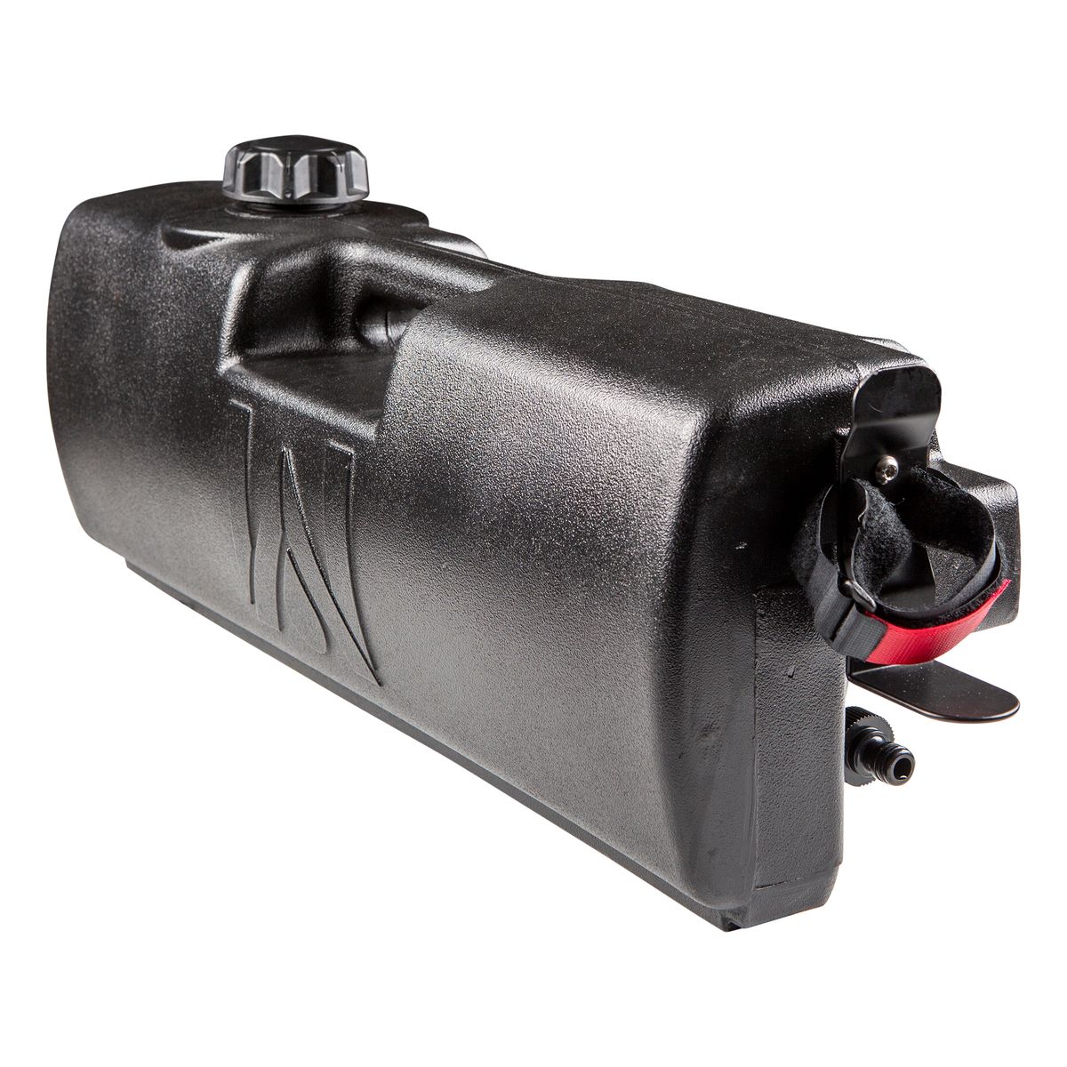 Soap Holder, Black/Red, Side Angle