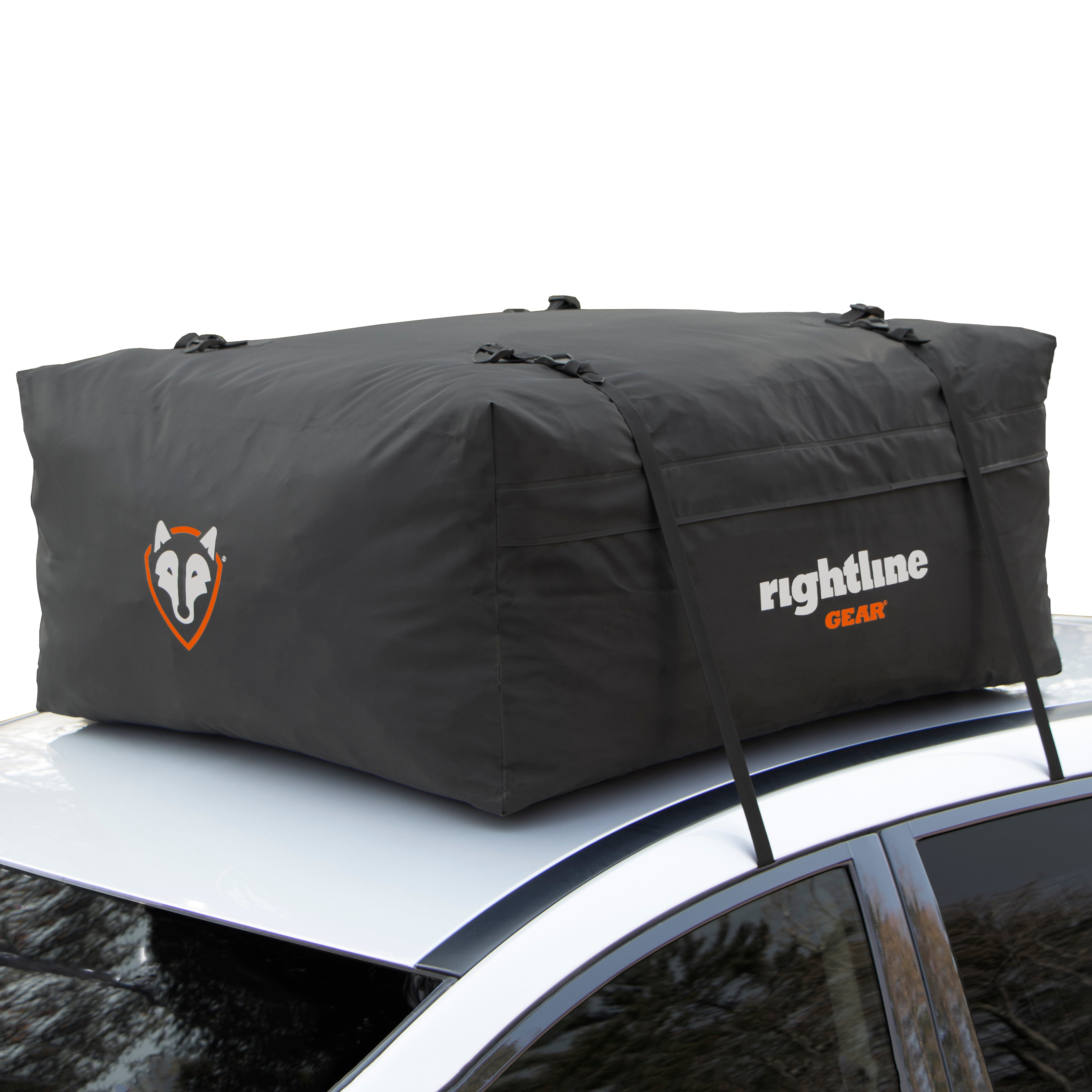 Range Car Top Carrier, Black, Side Angle