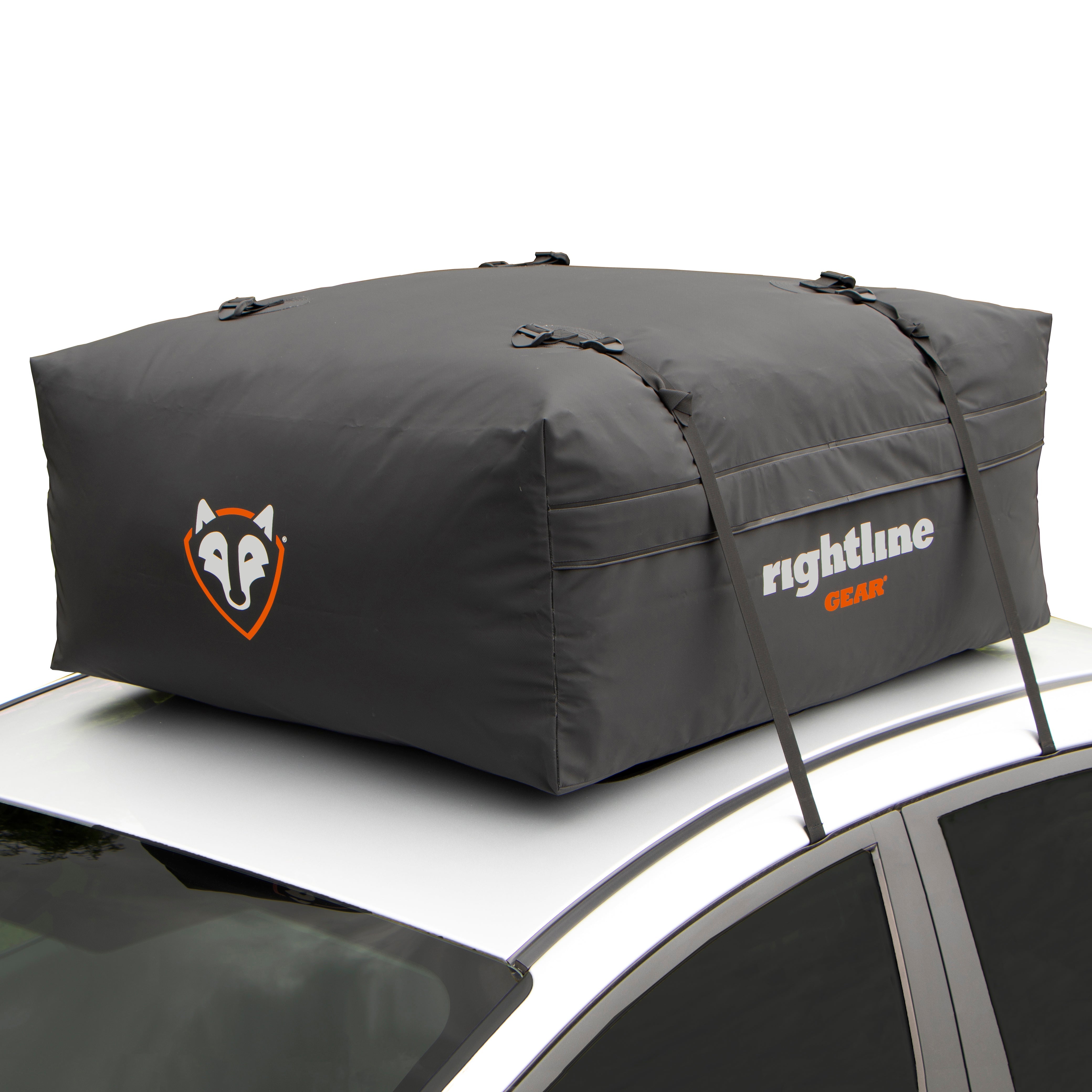 Range Car Top Carrier, Black, Side Angle