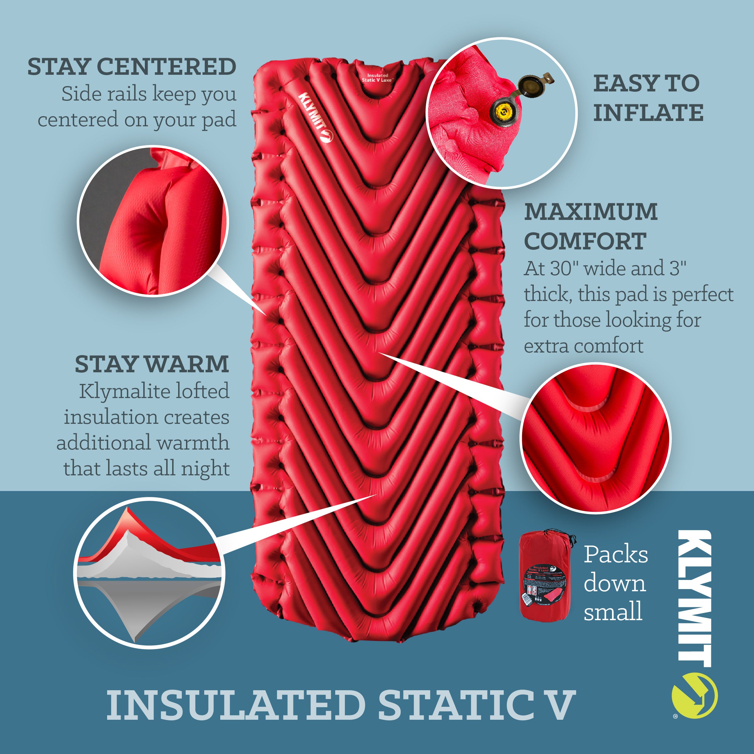 Insulated Static V Luxe Sleeping Pads