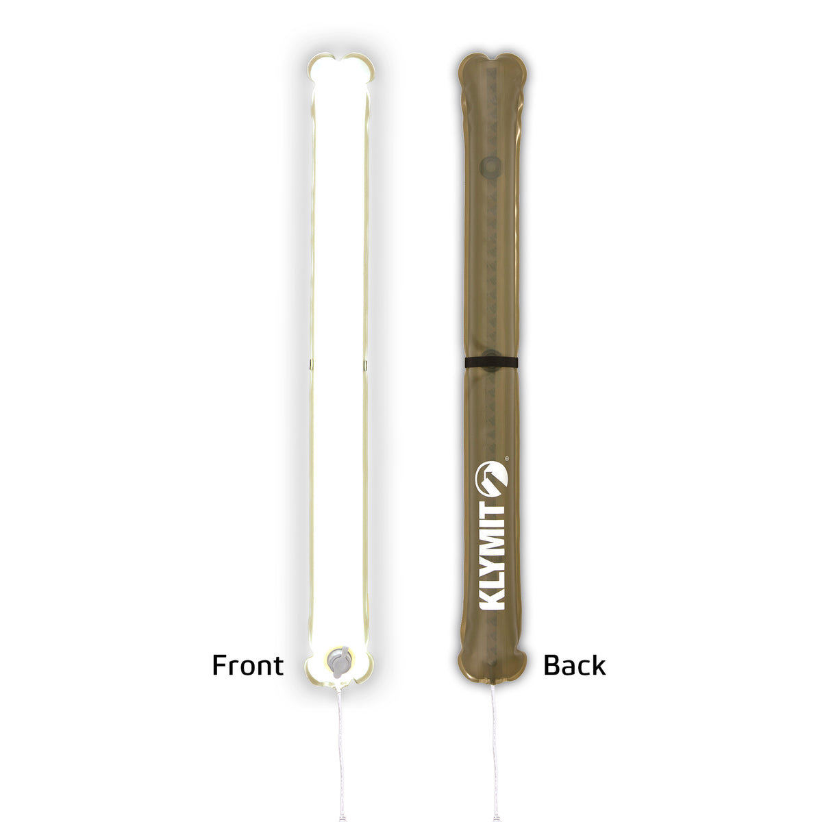 Everglow Light Tube, Green, Front/Back Angles