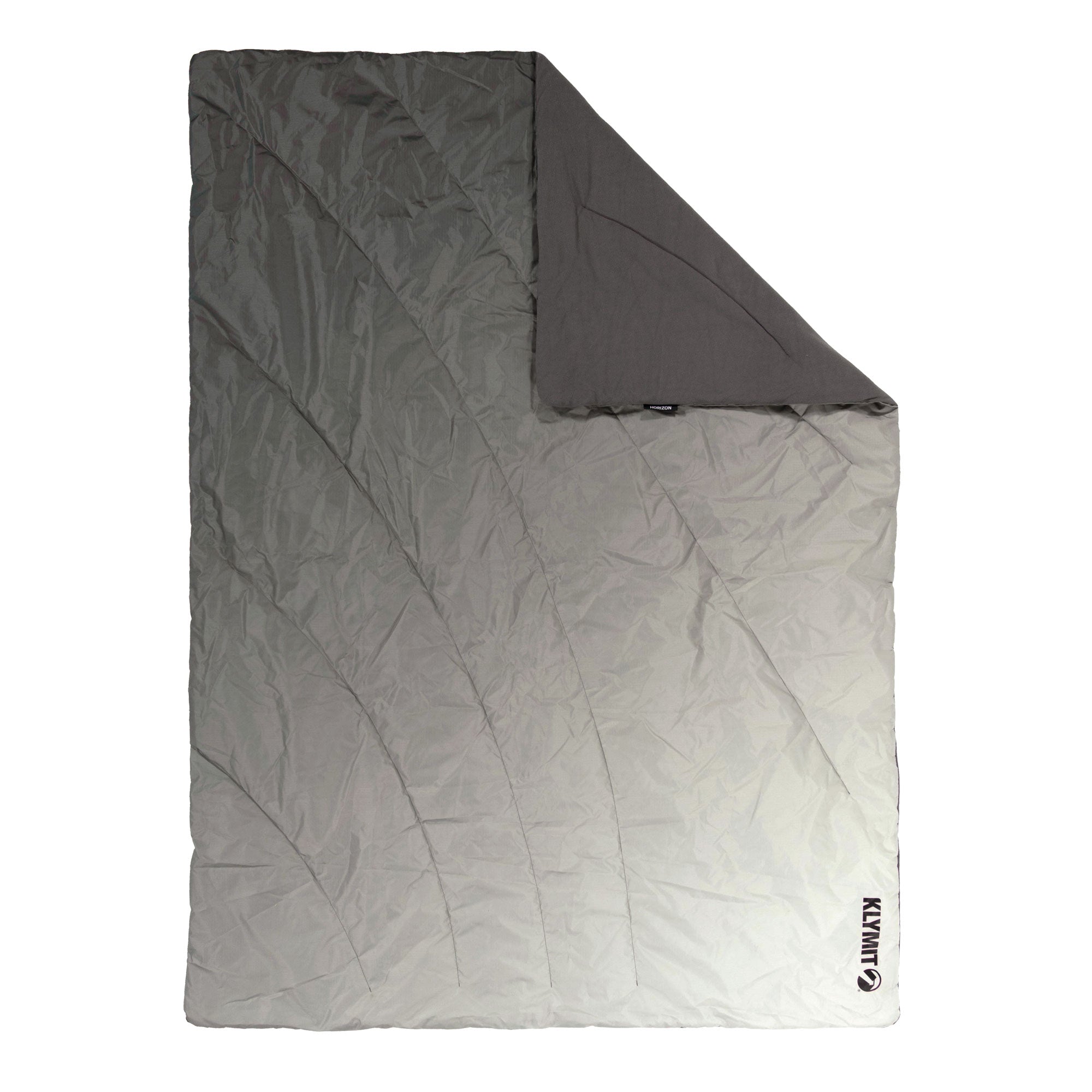 Horizon Overland Blanket, Gray, Front Folded