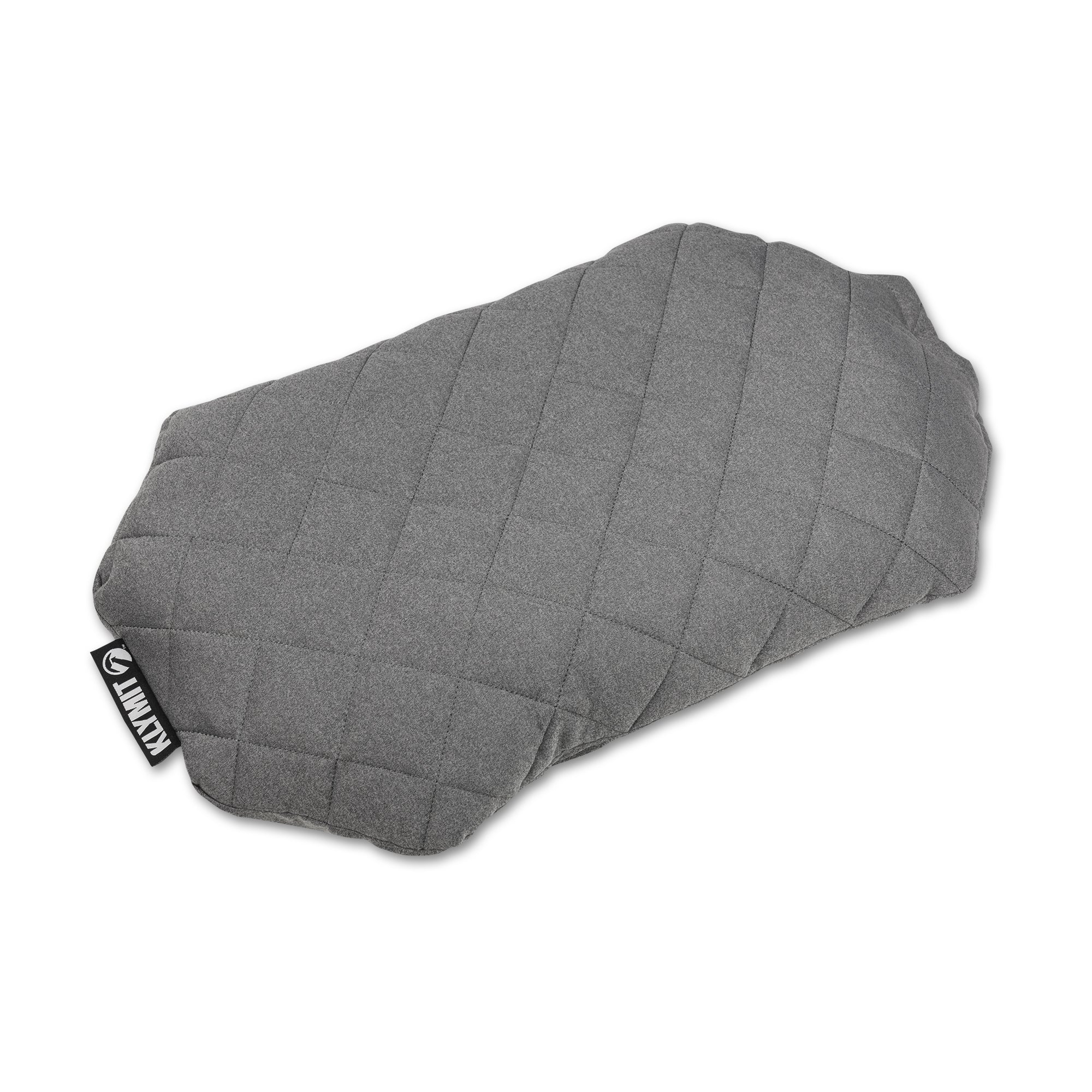 Luxe Camping Pillow, Gray, Side Angle