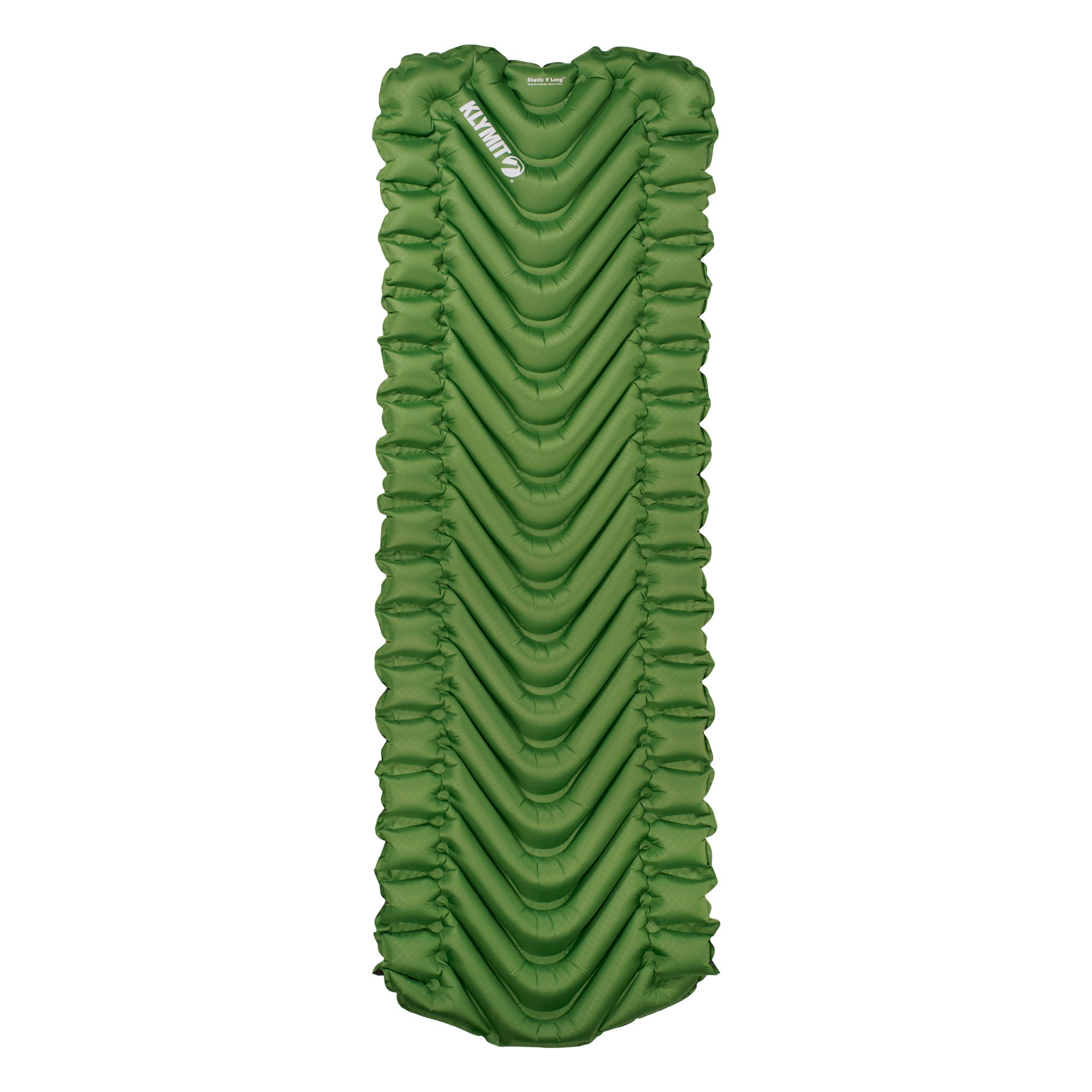 Static V Long Sleeping Pad, Green, Front