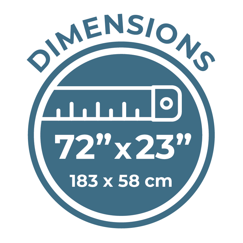 Insulated Static V 2 72"x23" Dimensions