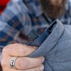 Close-up of the inflation valve on a Klymit Pillow X Luxe Summit.