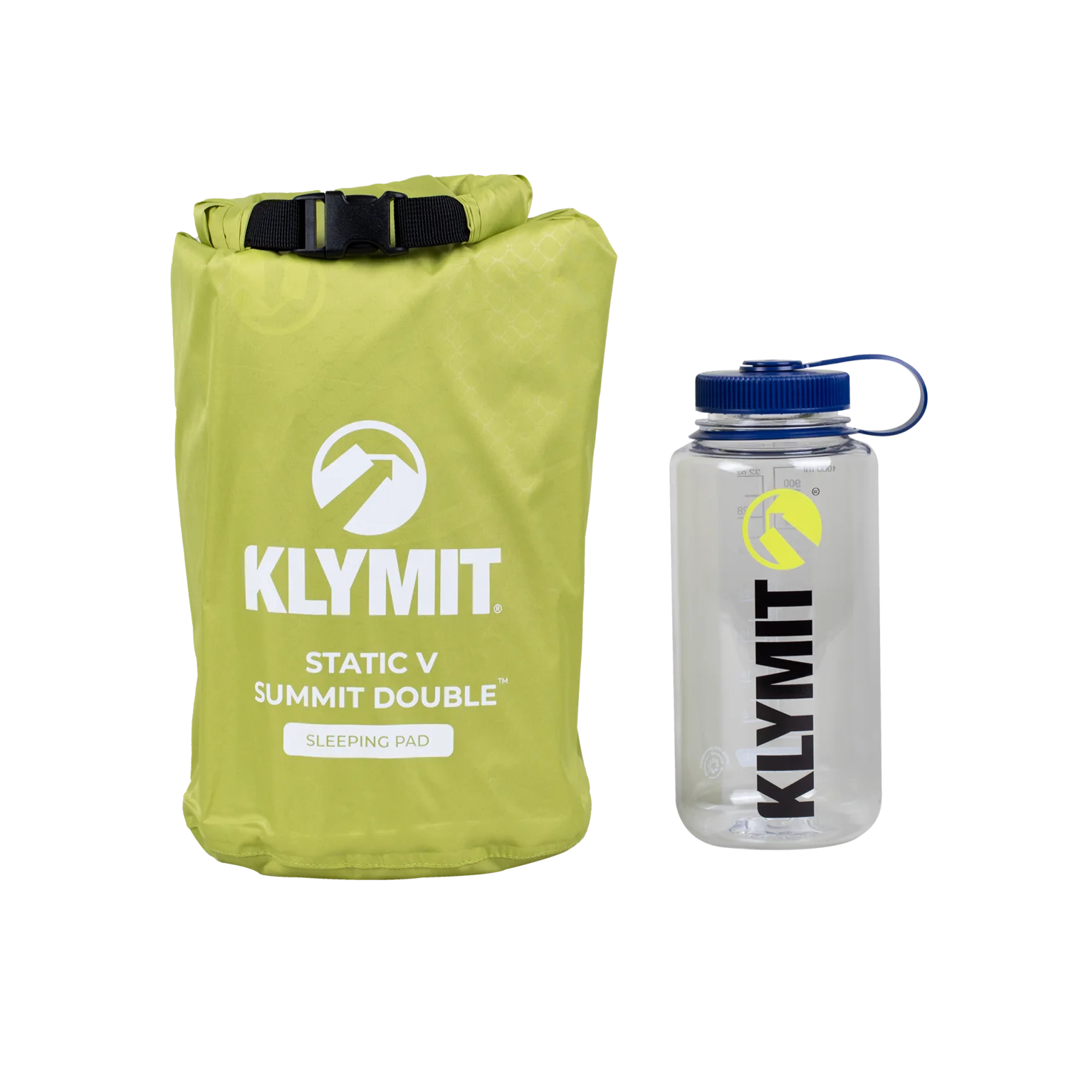 Static V Summit, Bright Chartreuse, Double, Sack and Bottle Size Comparison