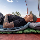 Static V Sleeping Pad, Green, Lifestyle Lying In Tent