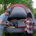 all-groups Truck Tent, Gray/Orange, Lifestyle Exterior Tailgate Cooking