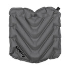 Gray inflatable V Seat pad with Klymit logo on a white background