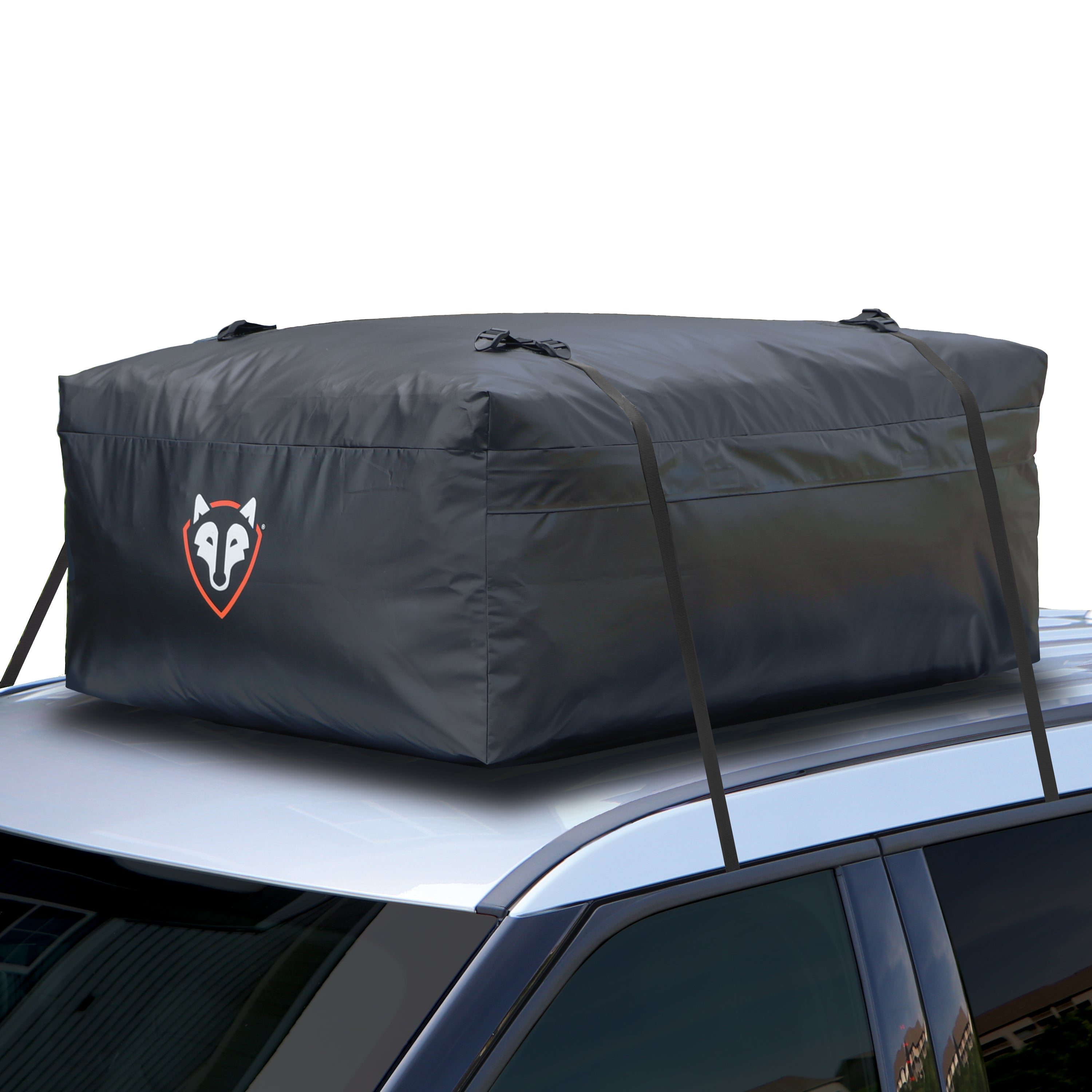 Ace Car Top Carrier, Black, Side Angle