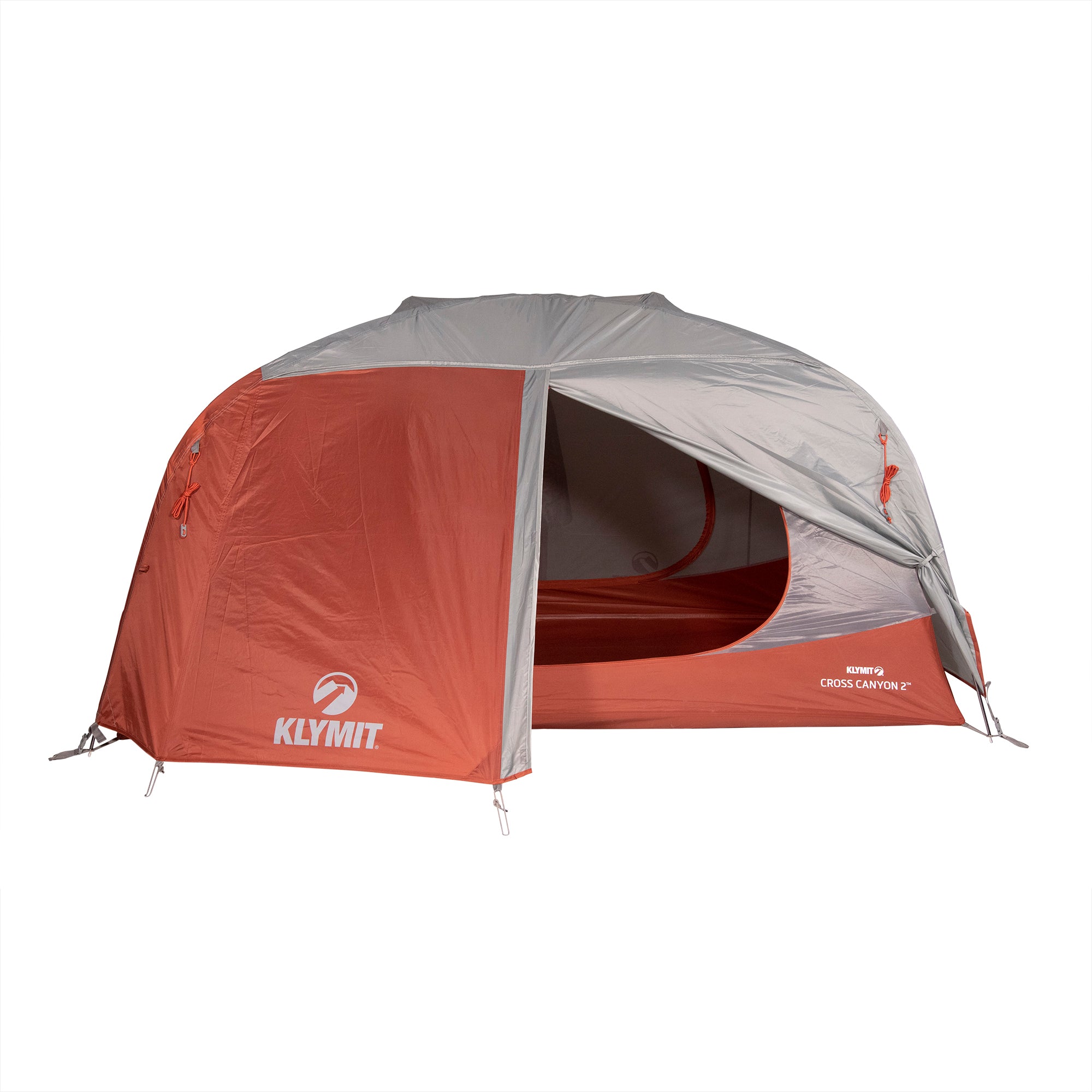 Cross Canyon Tent, 2 Person Orange/Gray, Open Front