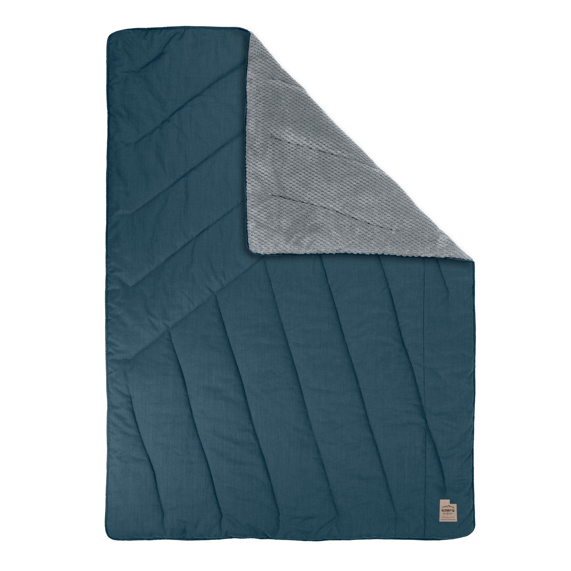 Homestead Cabin Comforter Blanket, Blue/Gray, Folded Front