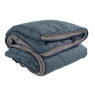 Homestead Cabin Comforter Blanket, Blue/Gray, Folded