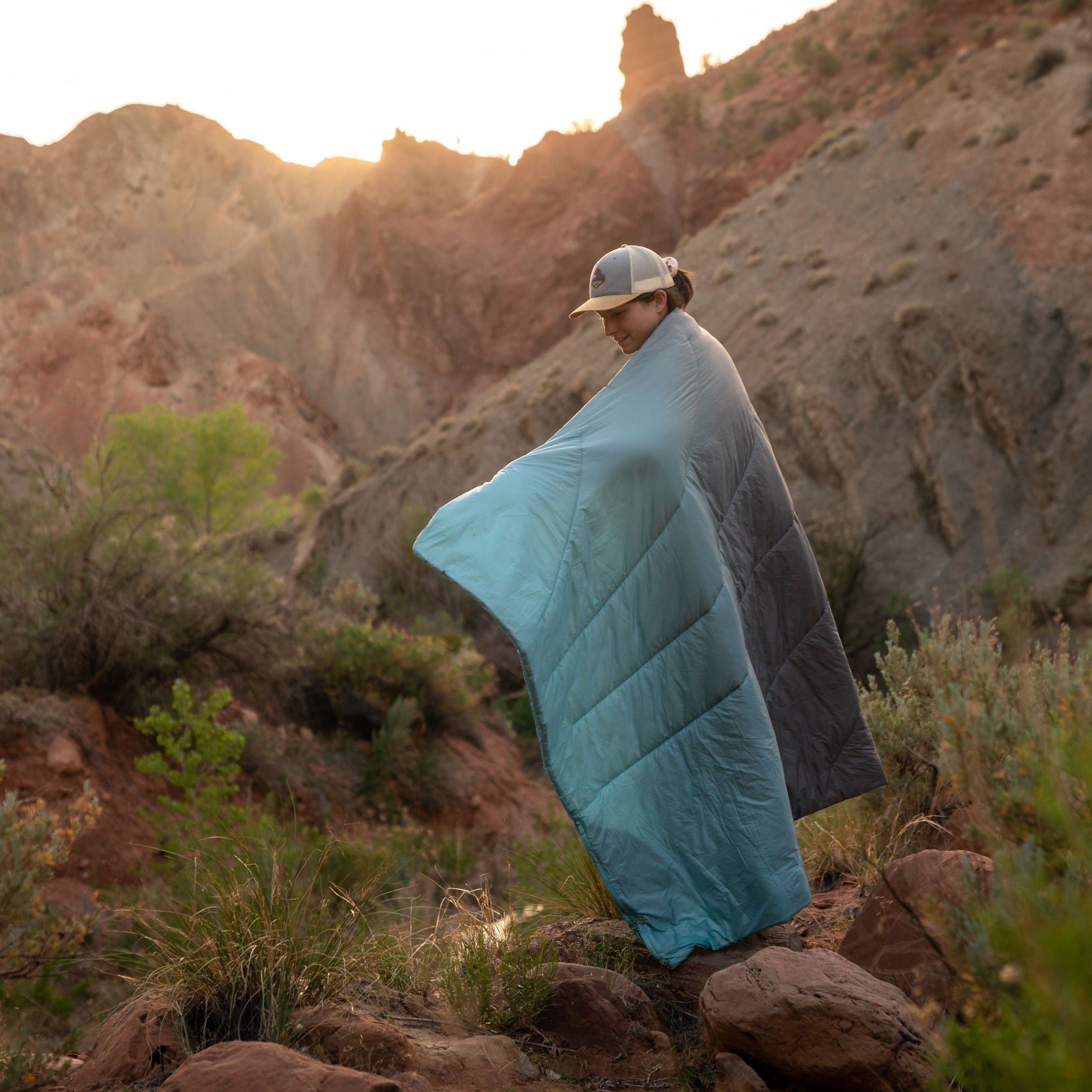 Horizon Backpacking Blanket, Blue, Lifestyle Outdoor