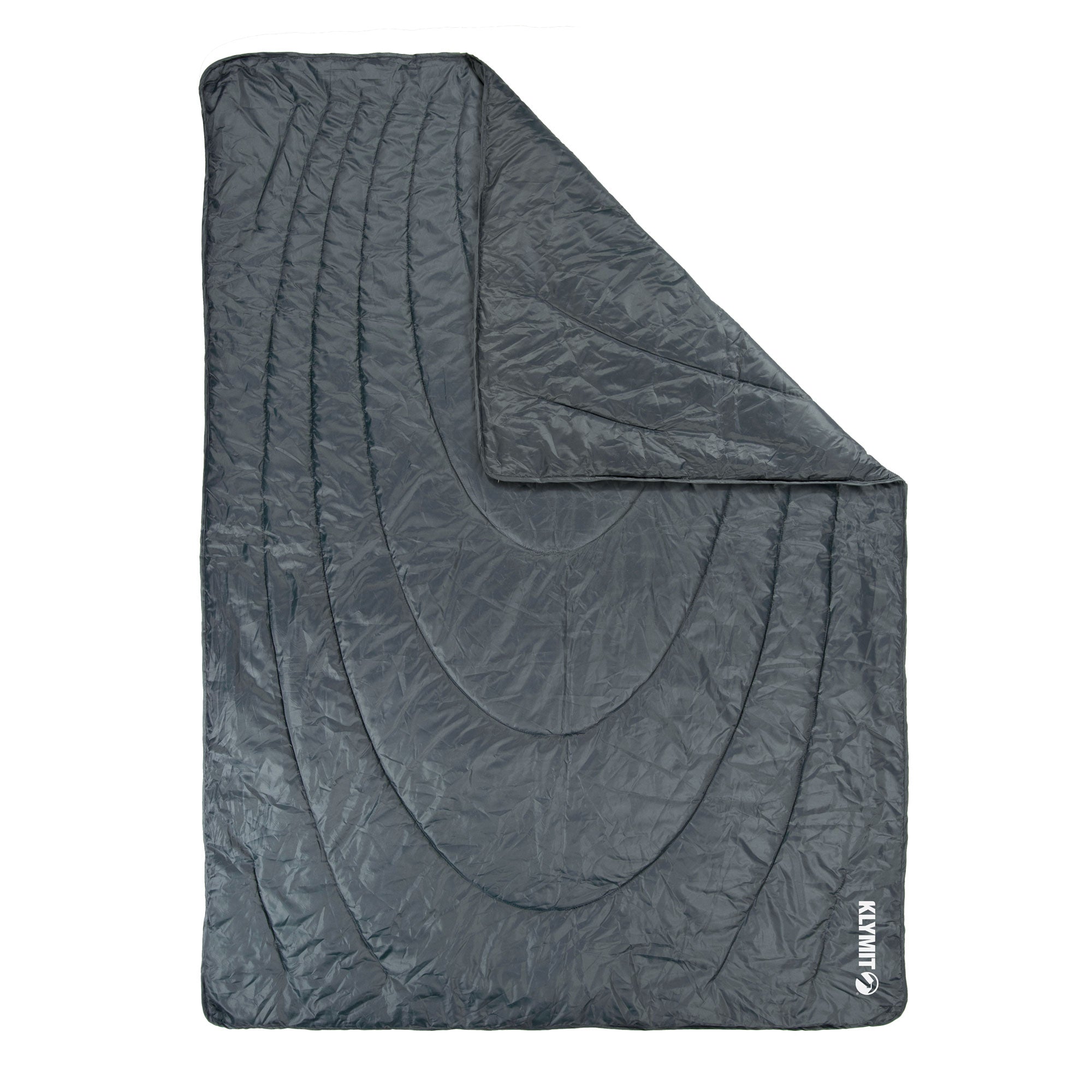 Horizon Travel Blanket, Gray, Front Folded