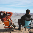 Ridgeline Camp Chair Short, Orange and Blue, Lifestyle Friends